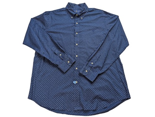 Ralph Lauren Button Down Hemd Herren XL Mini Blumenmuster AOP Blau Langarm - Bild 2 von 12
