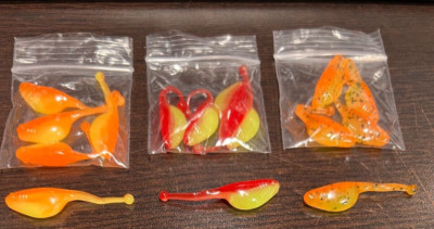 15  STRIKE KING 2'' SHADPOLE * 3 PACKS OF 5 '' SOFT PLASTIC CRAPPIE BAIT
