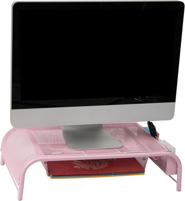 Network Collection, Monitor Stand, 33Lb. Capacity, 3-Compartment Storage, 1 Pape