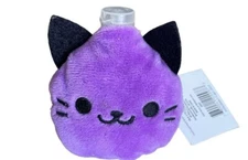 Pen+Gear Clip On Hand Sanitizer Pouch & Refillable Empty Bottle Purple Cat New