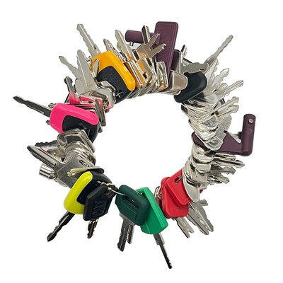 55 Heavy Equipment Master Keys Set, Universal Construction Machine Ignition K...