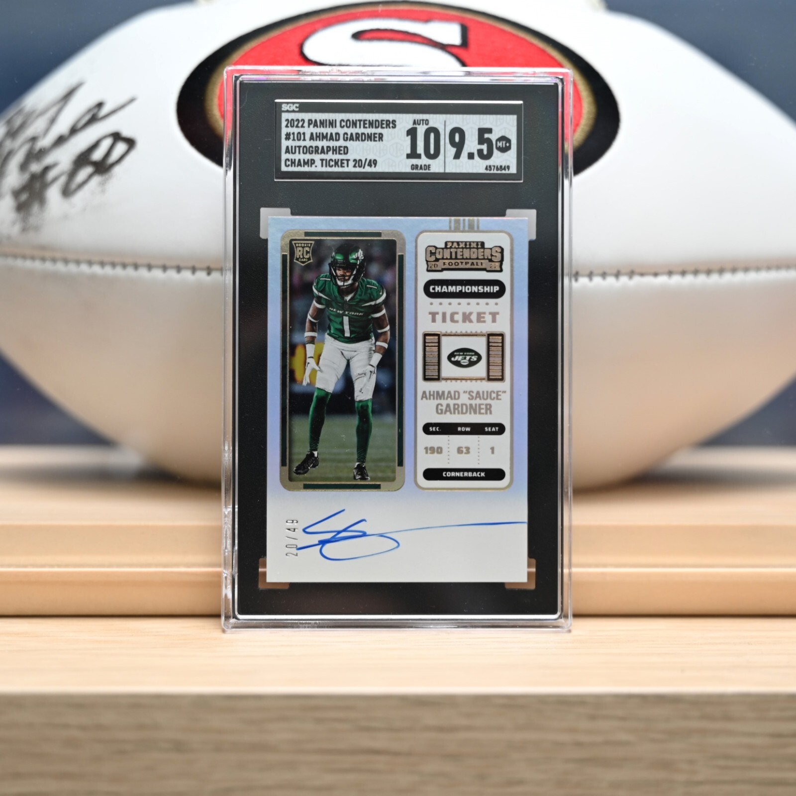 AHMAD SAUCE GARDNER 2022 CONTENDERS Championship Ticket On Card Auto Rookie /49