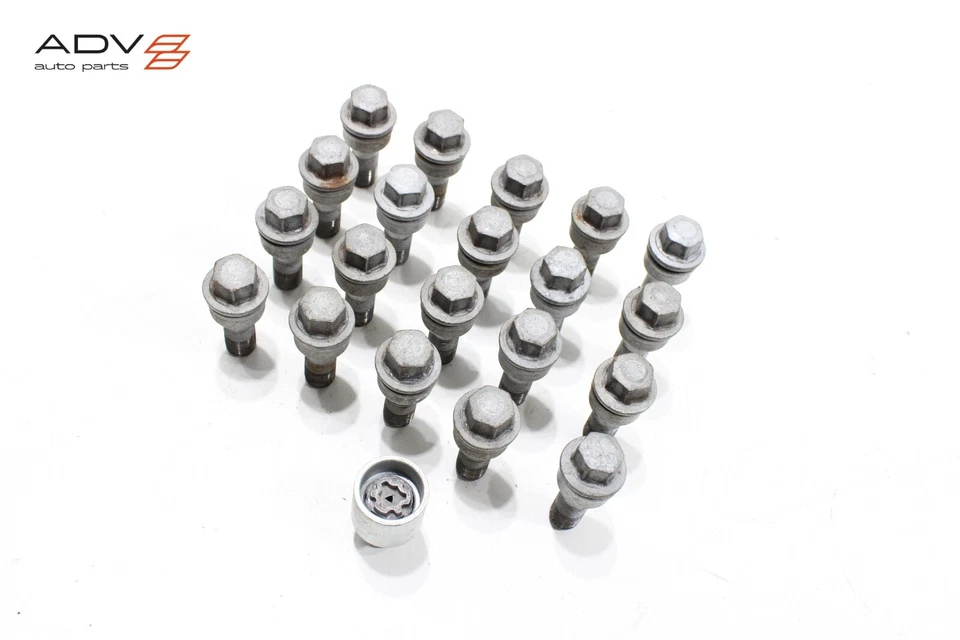 2009 - 2024 AUDI Q5 SQ5 WHEEL RIM LUG NUT BOLT W/ ANTI THEFT LOCK KEY OEM -SET- - Image 3 of 4