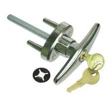 New Garage Door Lock T Handle w/2 Keys - Universal Replacement 