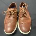 Cole Haan Mens Grand Tour C29414 Brown Lace Up Wingtip Oxford Shoes Size 8 M