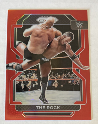 2022 Panini Prizm WWE THE ROCK Red Prizm 264/299 Dwayne Johnson