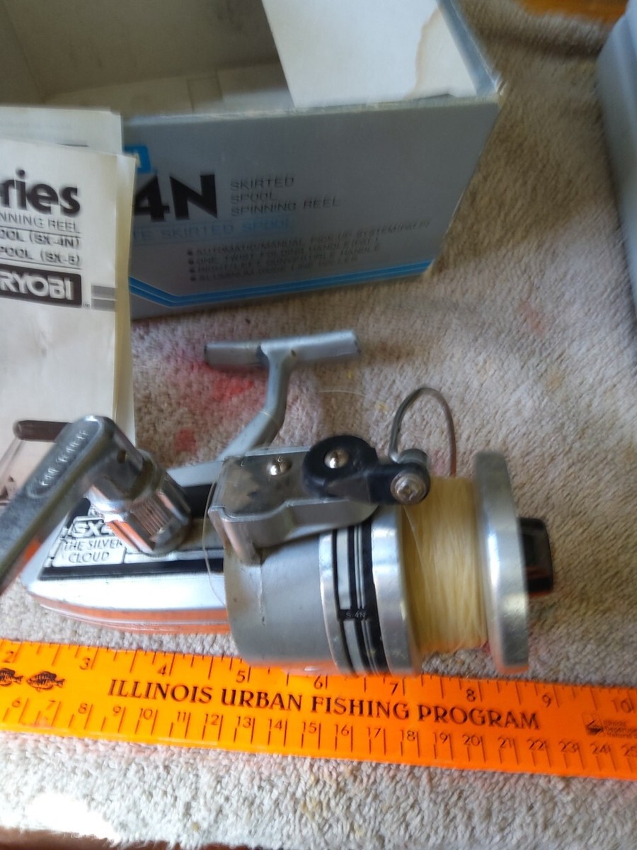 Vintage Ryobi SX4N The Silver Cloud Spinning Reel Japan With Box