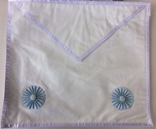 Franc maçon, grand tablier apprenti en peau, RER masonic apron on Leather