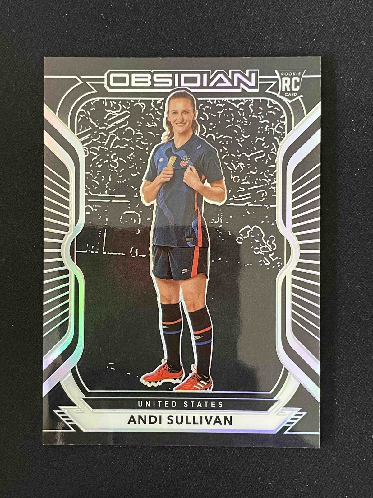 Andi Sullivan 2020-21 Panini Obsidian Silver Prizm 043/195 RC #100
