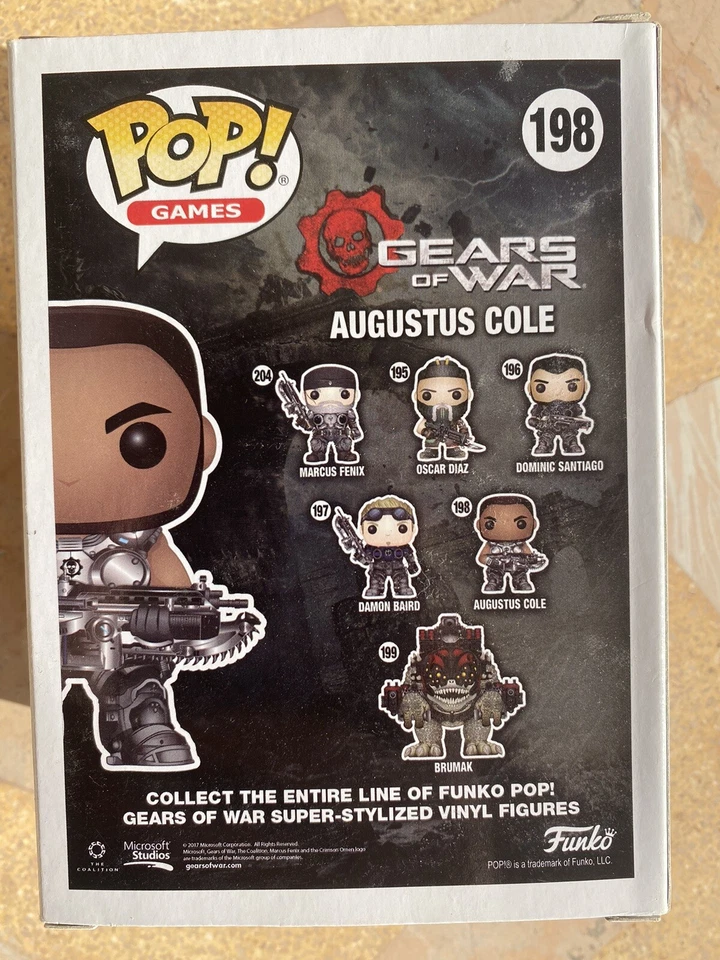 Funko Pop! Augustus Cole #198 del juego Gears of War. - Imagen 2 de 4
