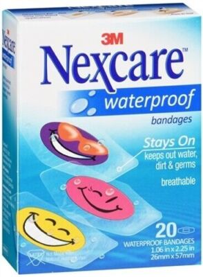 SM Nexcare Tattoo Waterproof Bandages Faces 20 Each