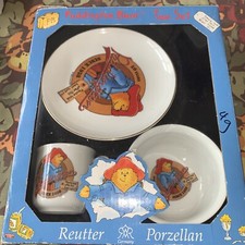 Paddington Bear Reutter Porzellan Porcelain Child Bowl Plate Cup Tea Set German