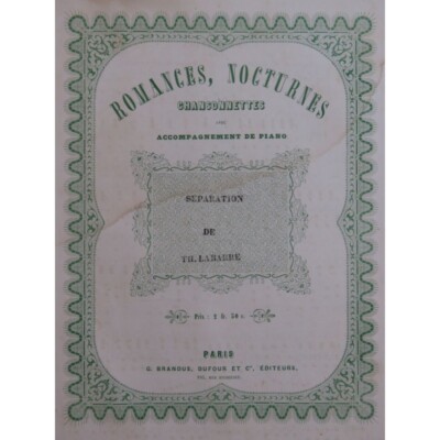 Labarre Theodore Raumteiler Gesang Piano ca1855