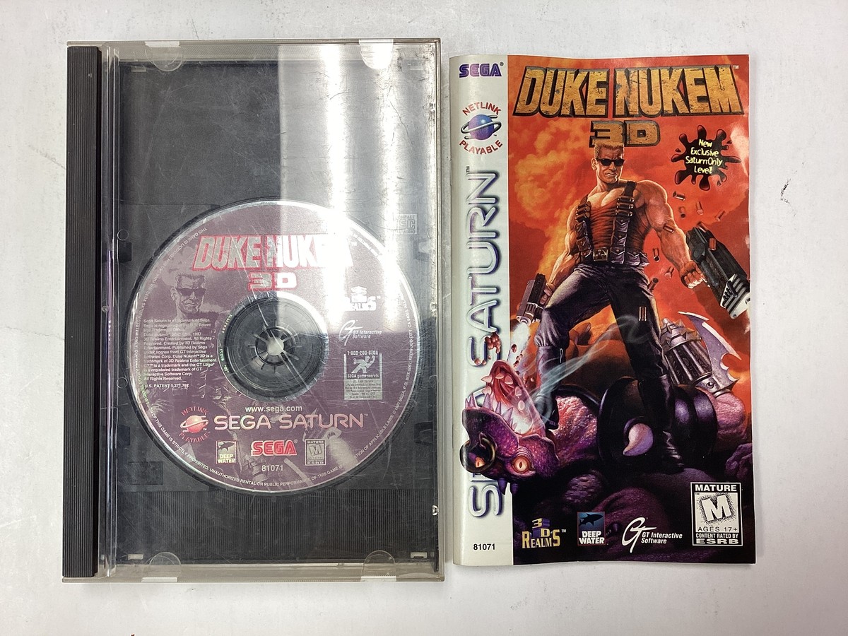 Duke Nukem 3D- Sega Saturn Long Box Complete TESTED CIB