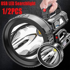 LED Spot Light Searchlight Hand Torch Work Light Lamp Power Display Rechargeable