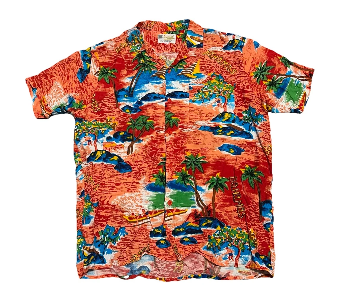 Preços baixos em Red Hawaiian camisas casuais Vintage década de