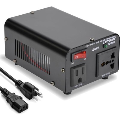 Travel-Friendly 500W Voltage Transformer - Step Up/Down for Low-Power Devices