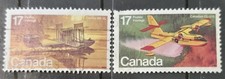 1979 Canada #843 & 844 Used 17 Cents Seaplanes Curtiss HS-2L Canadair CL-215
