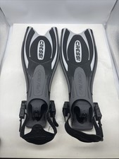 Adult Cressi Scuba Fins Frog Plus Snorkeling Gray Adjustable Sz XS/S (VB)