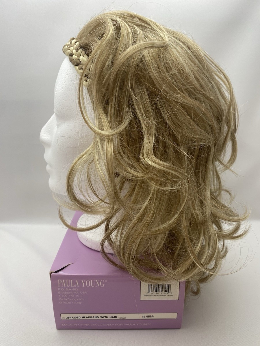 Paula Young Braided Headband Hairpiece Scrunchy Blonde Wavy  display picture 3