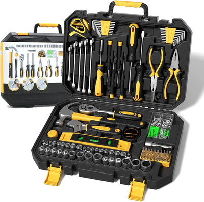 Household Tool Kit 209 Piece Socket Wrench Set Home Auto Repair Garage Mechanic