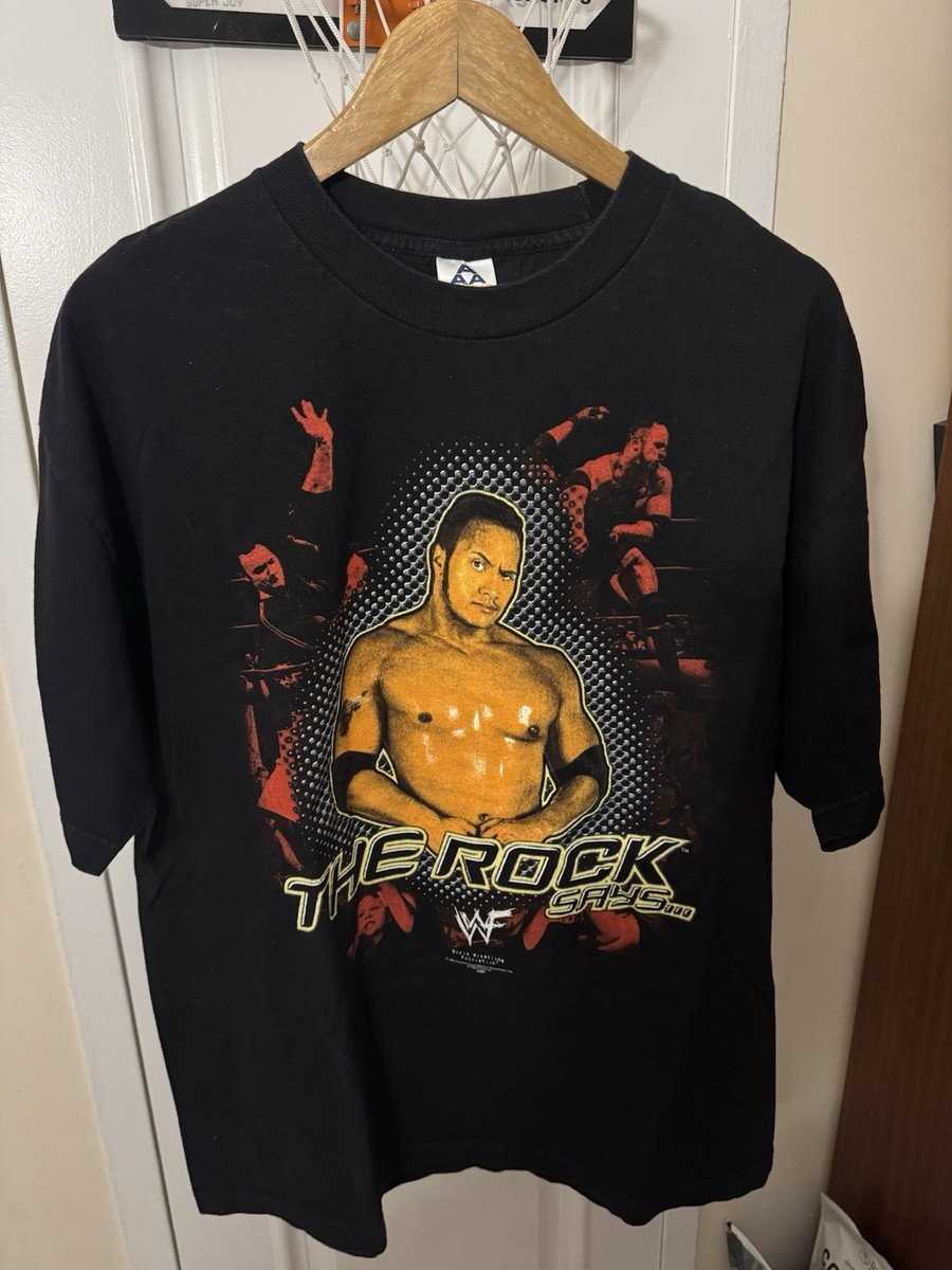 usa古着 90's THE ROCK WWF Tシャツ XLサイズ ブラック Vintage WWF 90's The Rock Shirt Size XL Wwe VTG | eBay