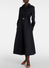 38IT- Valentino mohair wool midi dress navy blue - BNWT