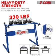 5 Core Keyboard Stand Adjustable 21 - 33" Electric Piano Riser 330Lb Capacity