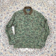 A, S Polo Ralph Lauren Duck Camo Hunting Jacket Corduroy Collar Utility
