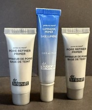 Dr. Brandt Pores No More Pore Refiner Primer Travel Bundle New Great Gift