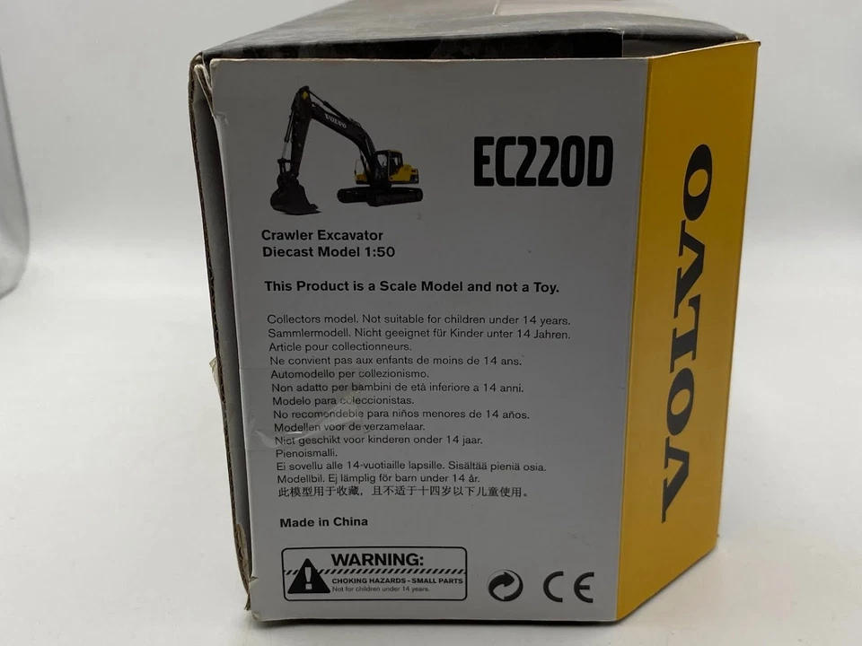 MOTORART 1:50 Volvo EC220D Escavatore Cingolato Diecast Metallo Modello Ref: 300 - Immagine 2 di 4