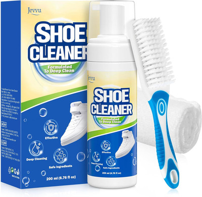 Schuhreiniger, Reinigungsset mit Bürste und Handtuch, weißer Schuhreinigungsschaum für Tr
