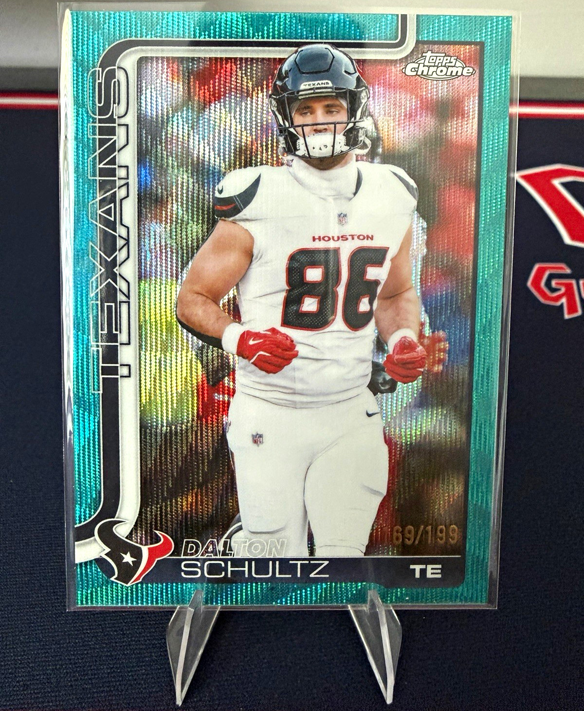 Topps Chrome 2024 Dalton Schultz #118 Houston Texans Serial Numbered /199