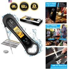 Digital Meat Thermometer Food Thermometer for Grill and Cooking with Bottle O...