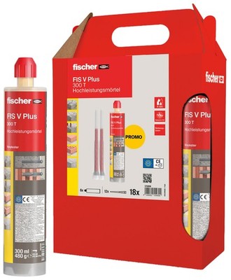 Fischer Montagemörtel - FIS V Plus 300 T - 300 ml Kartusche - im SixPack