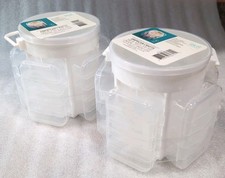 2x - We R Makers Craft Caddy Translucent Plastic Storage-6.3"X6.3"X5.7" Case