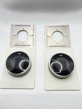 (2) Two - Google Nest Learning Thermostat (2nd Gen) Silver w/ Hardware