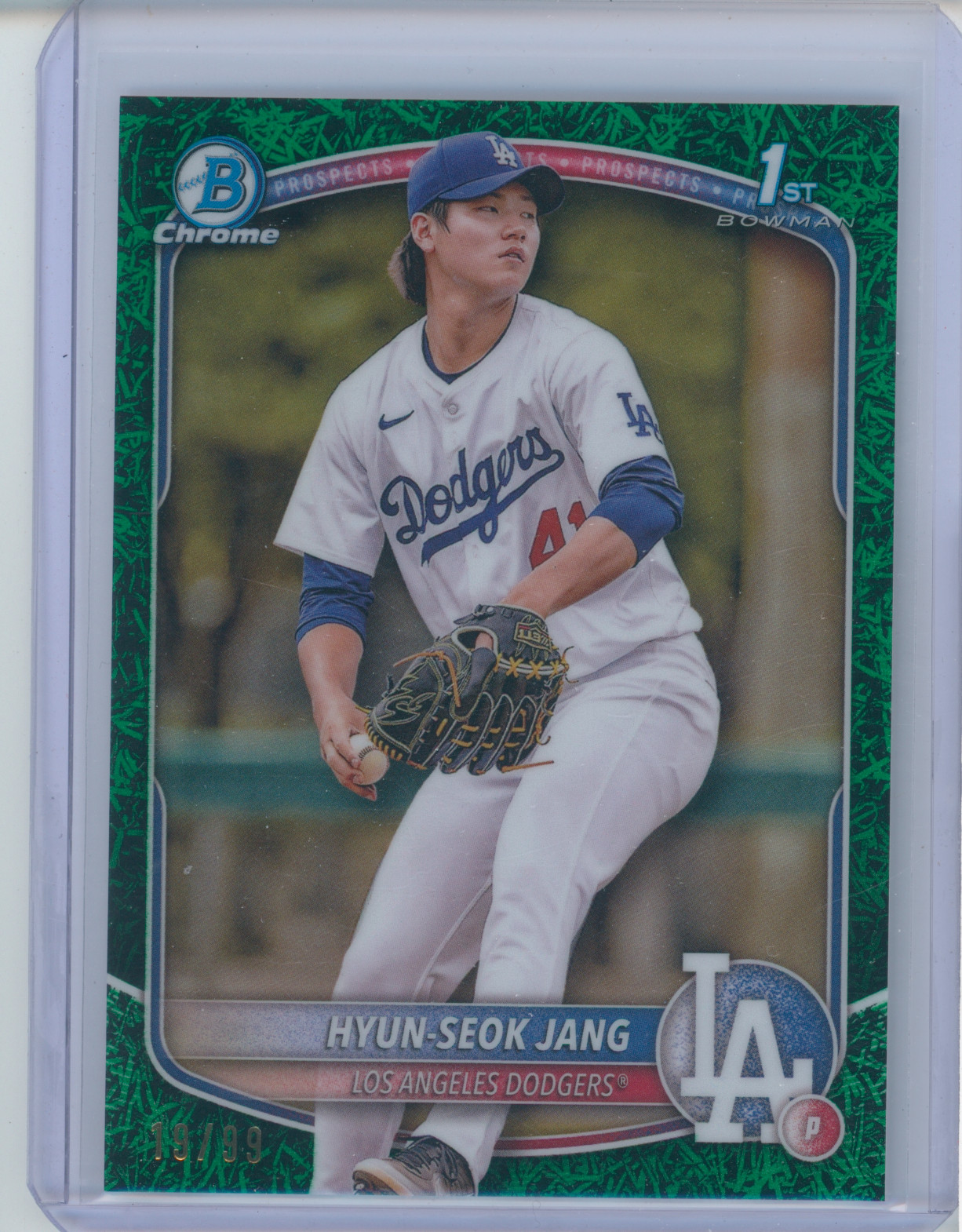 2025 Bowman - Chrome Prospects Hyun-Seok Jang #BCP-51 Green Grass Refractor /99