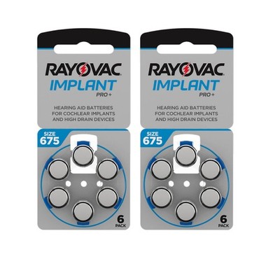 12x Rayovac Implant Pro Größe 675 Mf PR44 Batterien Hörgerätebatterie
