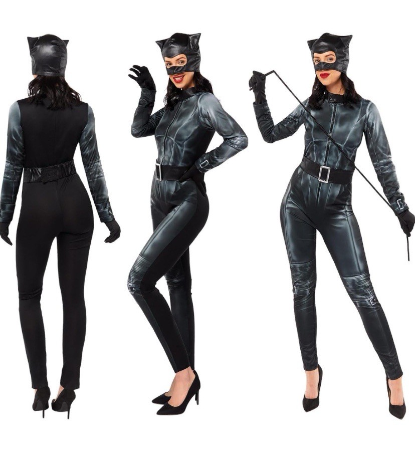 Disfraz de Catwoman de la película de Batman con licencia oficial de Amscan para dama - XL
