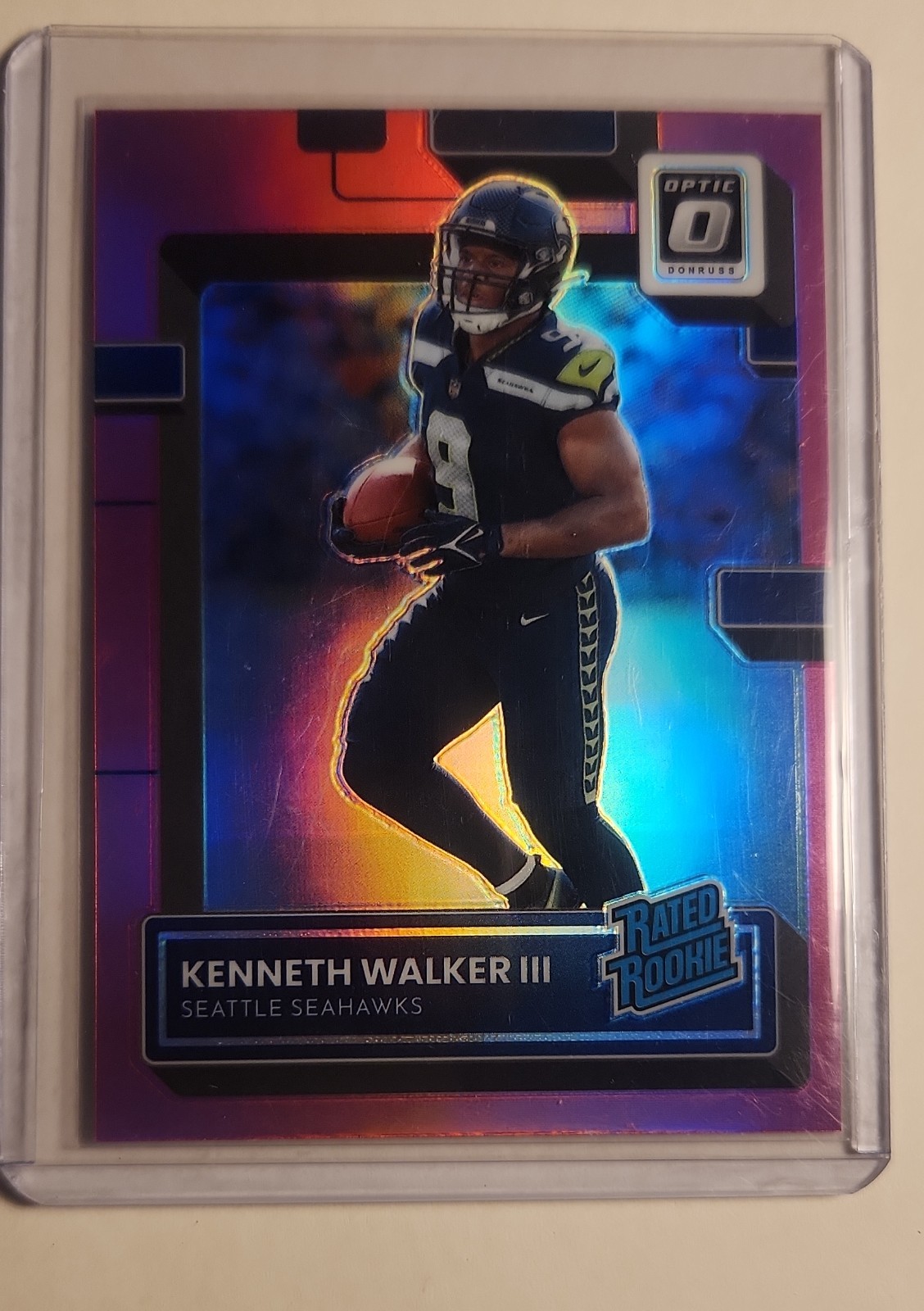 2022 Panini Donruss Optic - Rated Rookie Kenneth Walker III #218 Pink Prizm (RC)