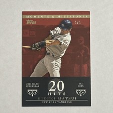 Hideki Matsui 1/1 2007 Topps Moments & Milestones Red #98-1