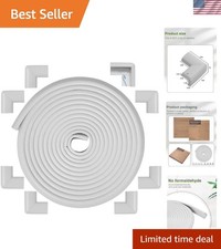 Easy Install 19ft Foam Corner Bumpers - White Edge Guards for Childproofing