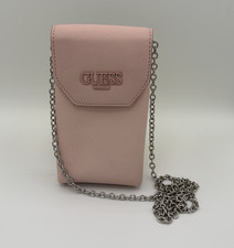 GUESS Pink Phone Crossbody Bag w/ Silver Chai...