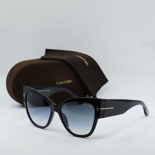 New TOM FORD FT0371 01B Shiny Black/Gradient Grey 57-16-140 Sunglasses