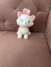 Disney Store Marie Aristocats Peluche Peluche 7" Gatito Gato Marie Rosa Arco