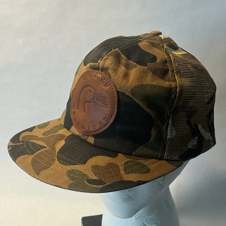 Sombrero de caza vintage Ducks ilimitado camuflaje SnapBack hecho en EE. UU. Foto 4 de 4