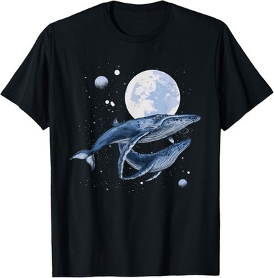 Humpback whale in Space _ Funny Beluga Orca Blue whale Gift Unisex T-Shirt