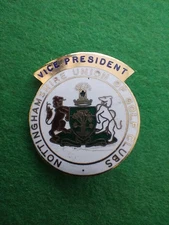 Vintage Nottinghamshire Union of Golf Clubs Vice President Badge (A527)