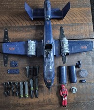 1984 G.I. JOE Cobra Rattler plane w/ Wild Weasel Very Near Complete